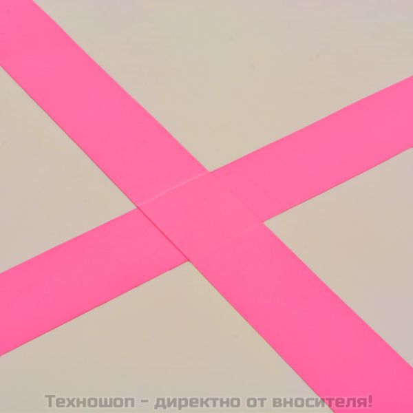 Надуваем дюшек за гимнастика с помпа, 400x100x10 см, PVC, розов