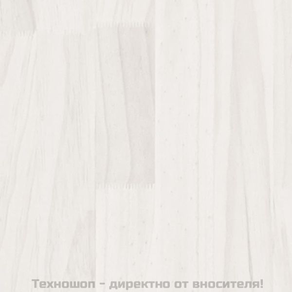 Градински сандък, бял, 70x70x70 см, бор масив
