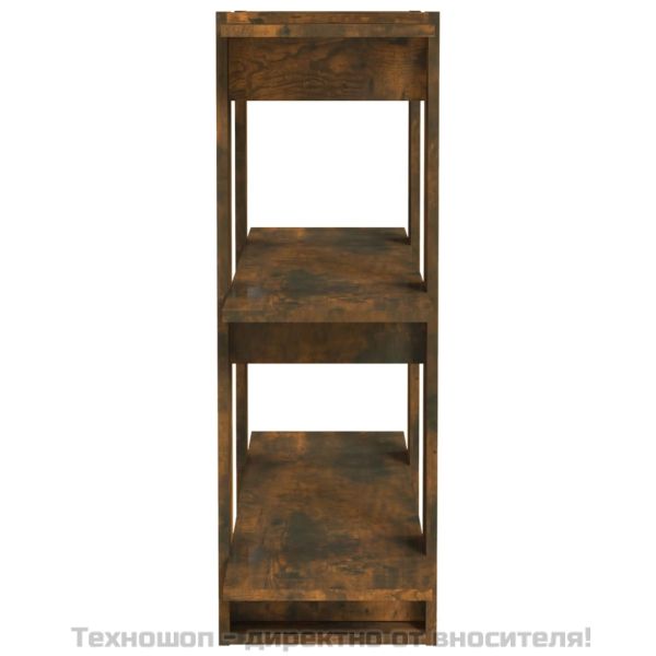 Библиотека/разделител за стая, опушен дъб, 80x30x87 см