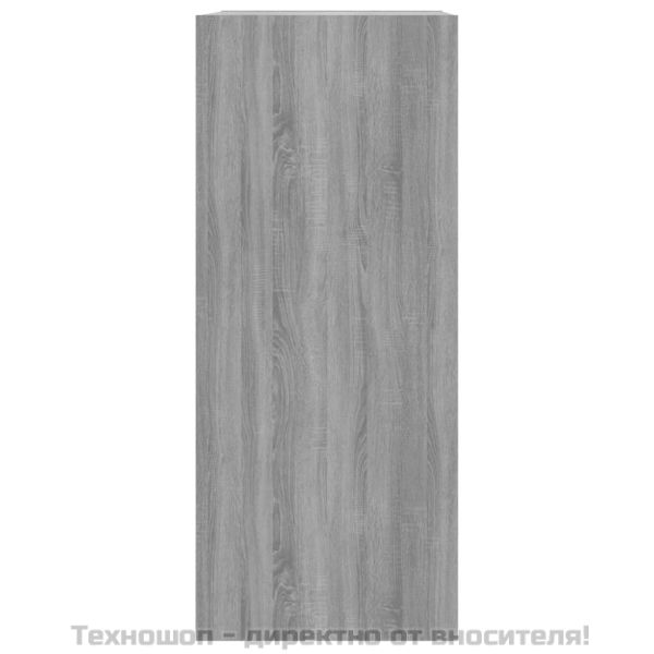 Библиотека/разделител за стая, сив сонома, 40x30x72 см