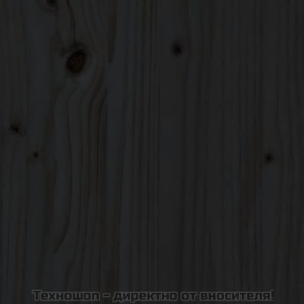 Библиотека/разделител за стая, черна, 80x25x163,5 см, бор масив