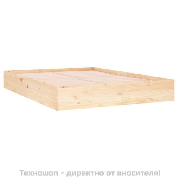 Рамка за легло, дърво масив, 135x190 cм, Double