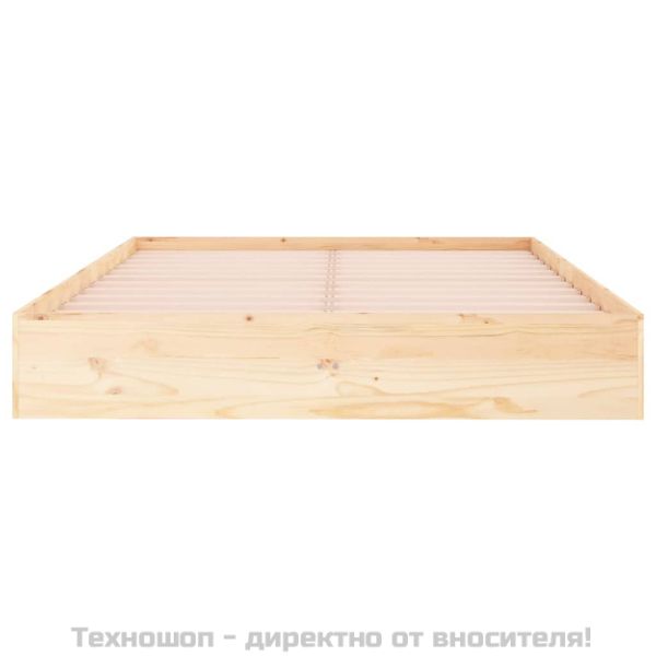 Рамка за легло, дърво масив, 135x190 cм, Double