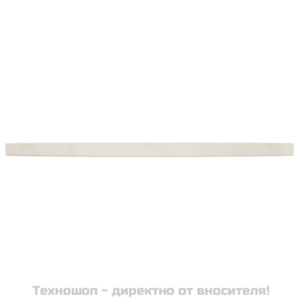 Плот за маса, бял, Ø60x2,5 см, бор масив