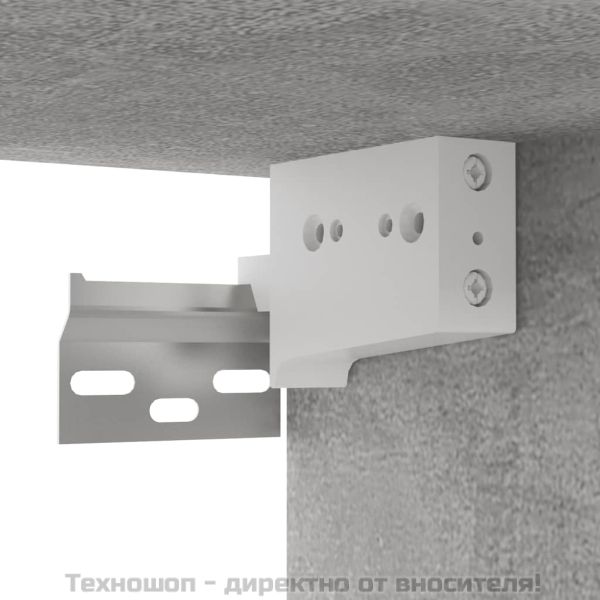 Окачени TВ шкафове, 3 бр, бетонно сиви, 60x30x30 см