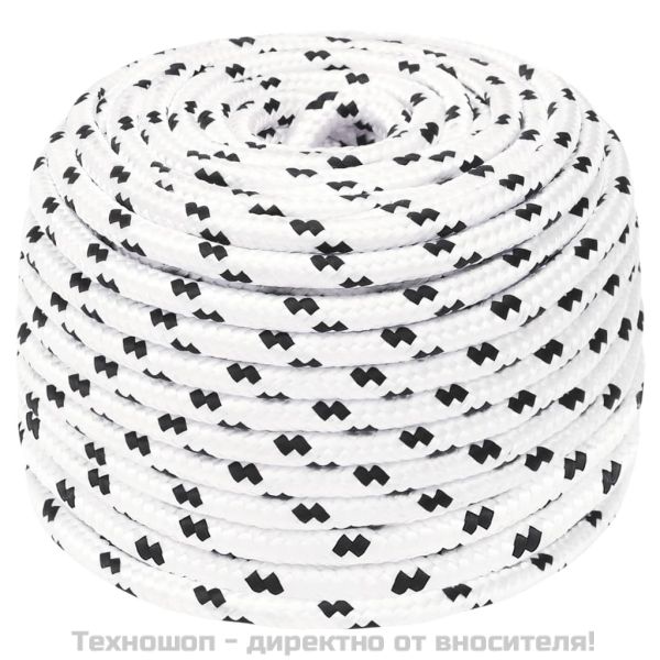 Работно въже бяло 10 мм 100 м полиестер