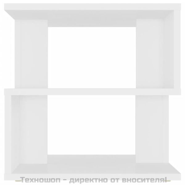 Странична маса, бяла, 40x40x40 см, инженерно дърво