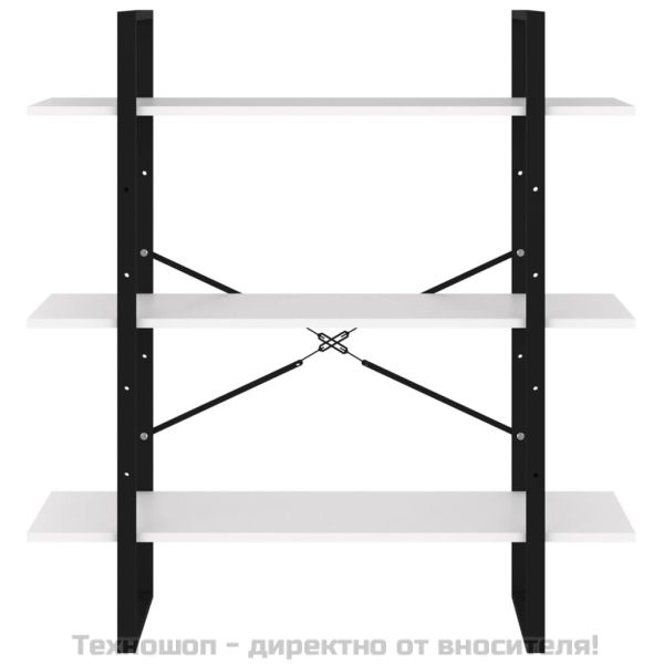 Библиотека, бял, 100x30x105 см, инженерно дърво