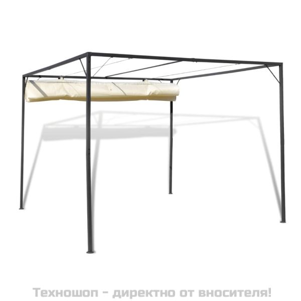 Градинска шатра с подвижен покрив