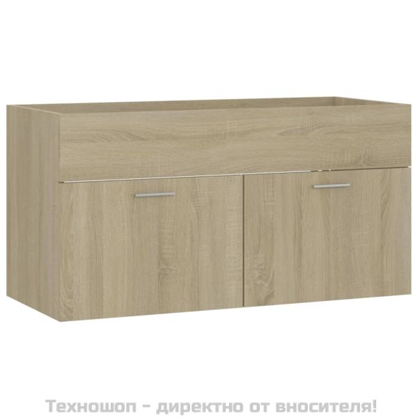 Долен шкаф за мивка, дъб сонома, 90x38,5x46 см, инженерно дърво