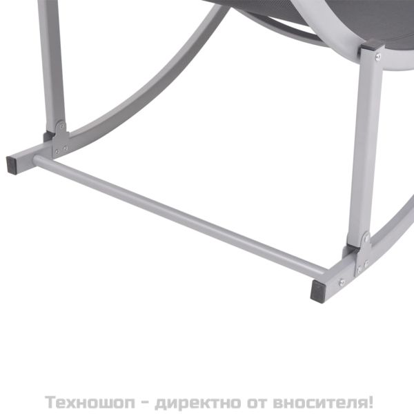 Сгъваеми шезлонги, 2 бр, алуминий и textilene