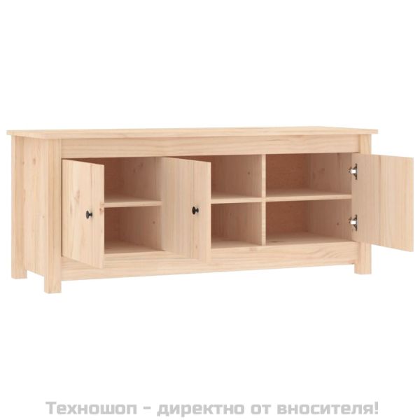 Шкаф за обувки, 110x38x45,5 см, бор масив