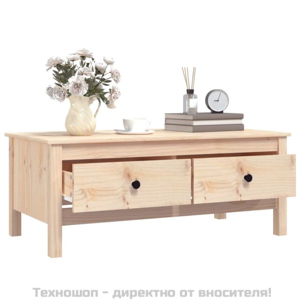 Кафе маса, 100x50x40 см, бор масив