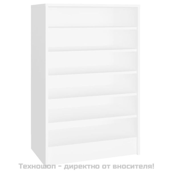 Шкаф за обувки, бял, 60x35x92 см, инженерно дърво