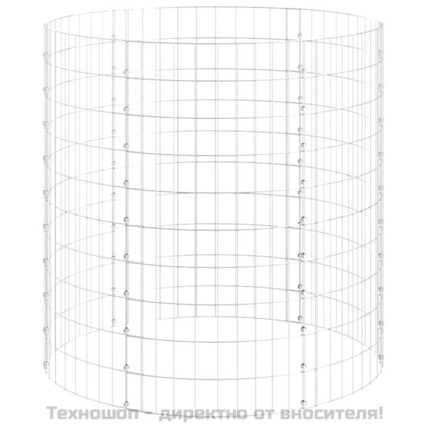 Градински компостер Ø100x100 см поцинкована стомана