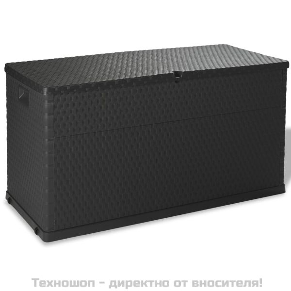 Градински сандък за съхранение антрацит 120x56x63 см PP ратан