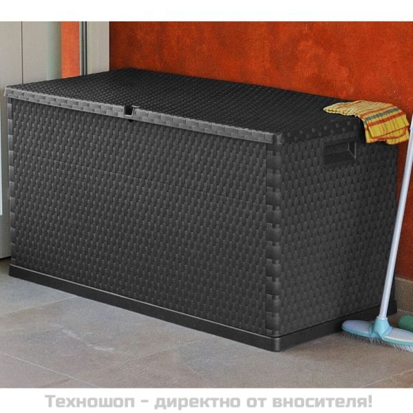Градински сандък за съхранение антрацит 120x56x63 см PP ратан