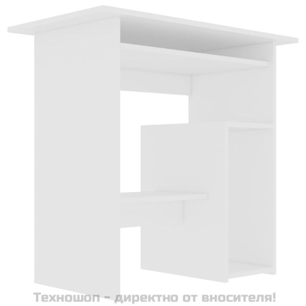 Бюро, бяло, 80x45x74 см, инженерно дърво