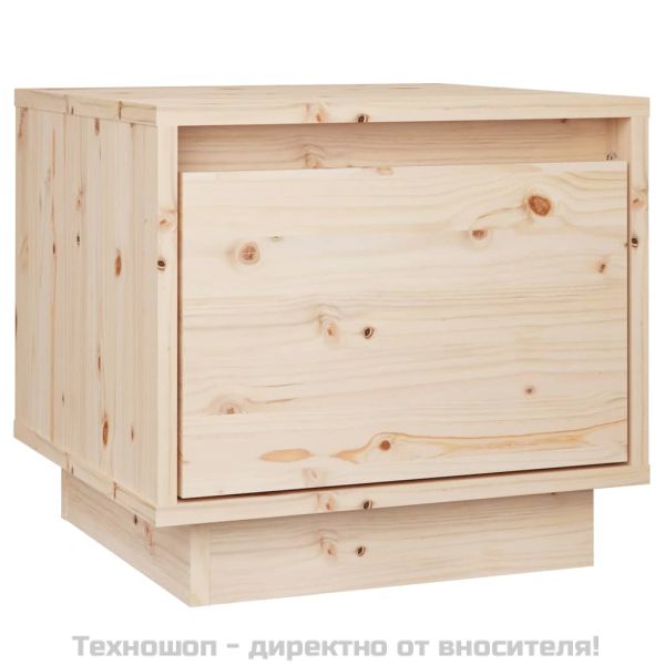 Нощни шкафчета, 2 бр, 35x34x32 см, борово дърво масив