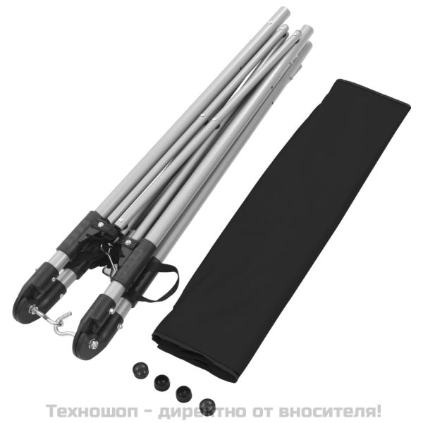 Хамак със сгъваема стойка, черен