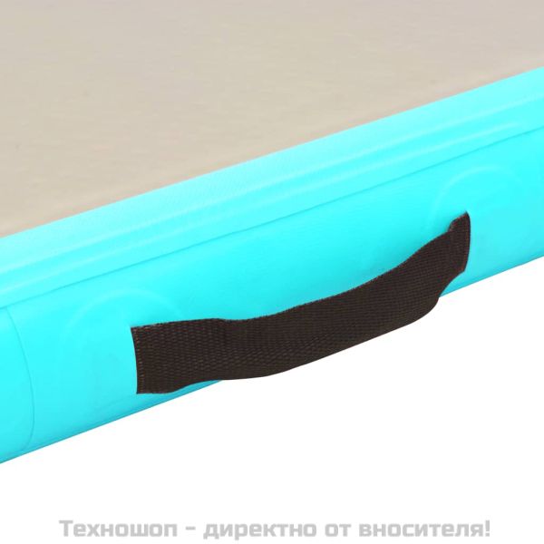 Надуваем дюшек за гимнастика с помпа, 300x100x10 см, PVC, зелен