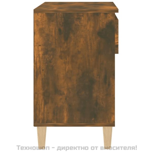 Шкаф за обувки, опушен дъб, 70x36x60 см, инженерно дърво