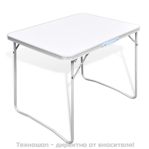 Сгъваема маса за къмпинг 80 x 60 см, алуминиева