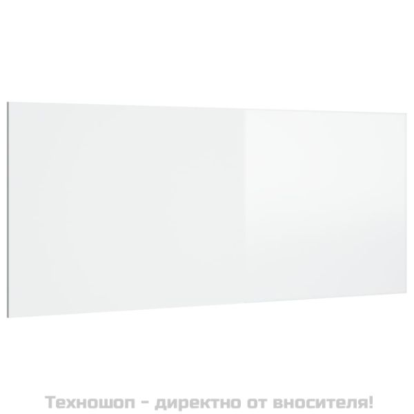 Табла за легло, бял гланц, 200x1,5x80 см, инженерна дървесина