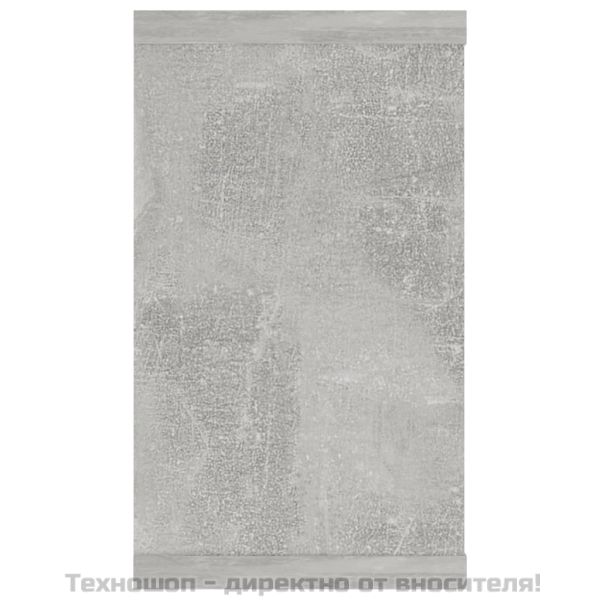 Стенни рафтове 4 бр бетонно сиви 80x15x26,5 см инженерно дърво