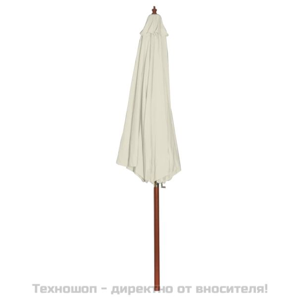Чадър за слънце, 300х258 см, пясъчнобял