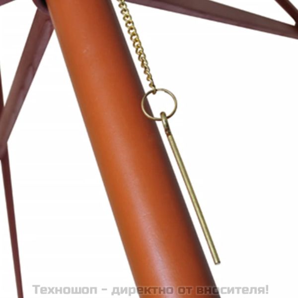 Чадър за слънце, 300х258 см, пясъчнобял