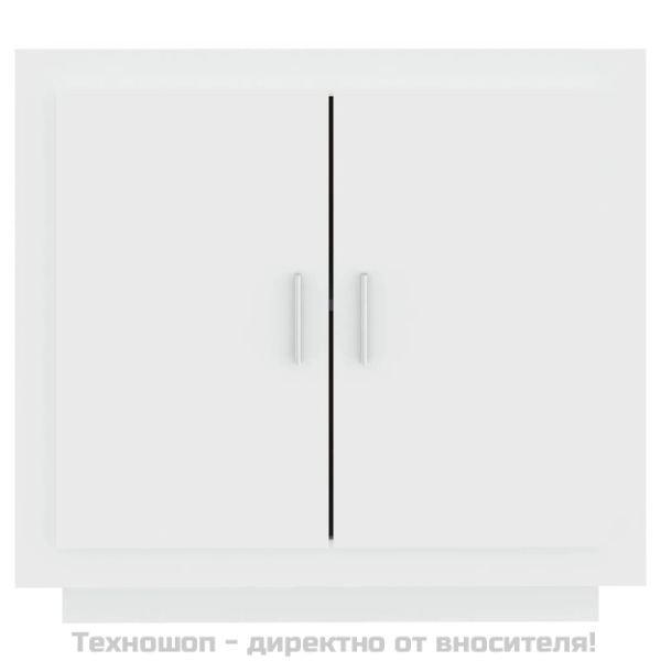 Сайдборд, бял, 80x40x75 см, инженерно дърво