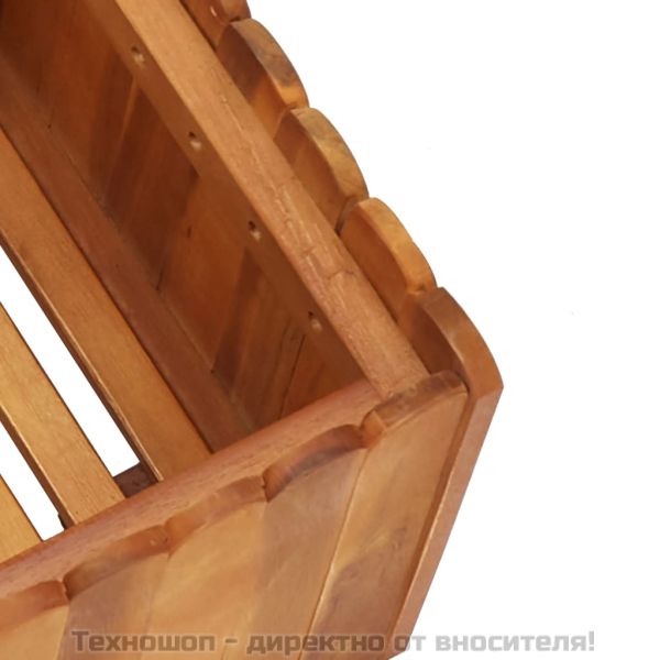 Градинска повдигната леха, 50x30x25 см, акациево дърво масив