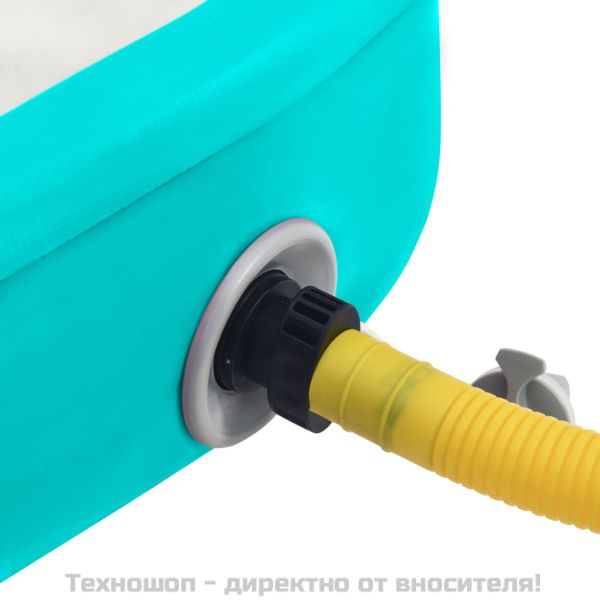 Надуваем дюшек за гимнастика с помпа, 300x100x15 см, PVC, зелен