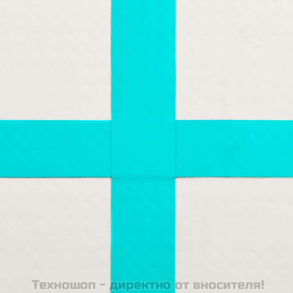 Надуваем дюшек за гимнастика с помпа, 300x100x15 см, PVC, зелен