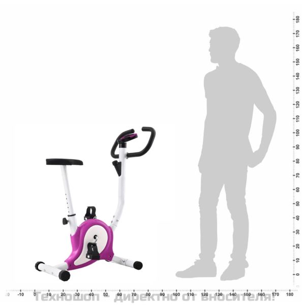 Велоергометър с ремъчно задвижване, лилав