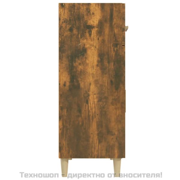 Сайдборд, опушен дъб, 69,5x34x89 см, инженерно дърво