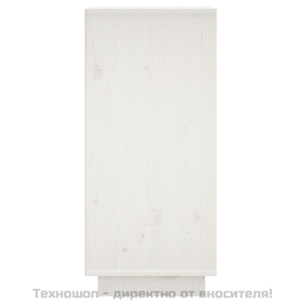 Сайдборди, 2 бр, бели, 31,5x34x75 см, бор масив