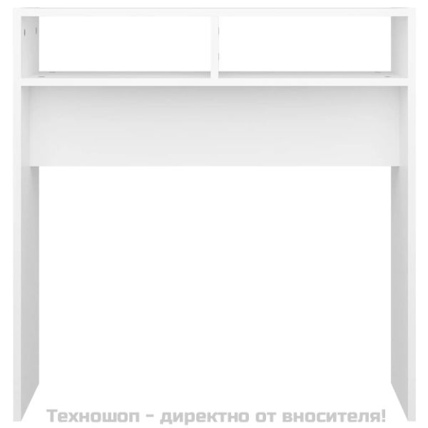 Конзолна маса, бяла, 78x30x80 см, инженерно дърво