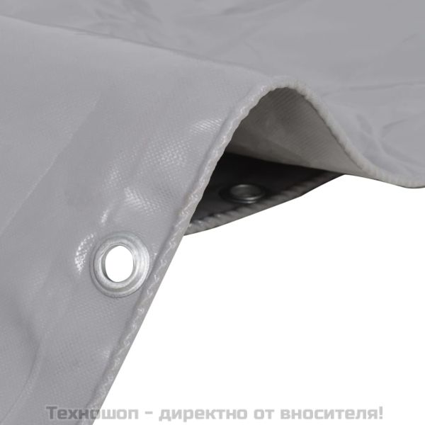 Брезентово платнище, 650 г/м², 4x4 м, сиво