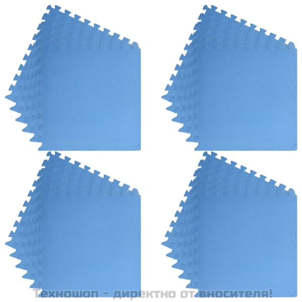 Постелки за под 24 бр 8,64 м² EVA пяна сини