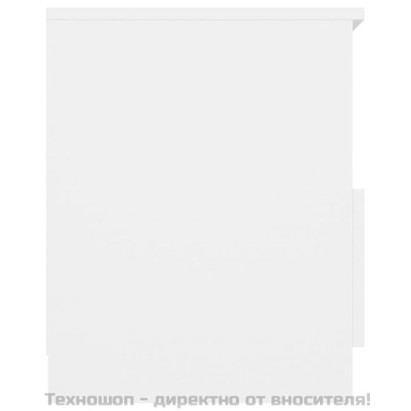 Нощни шкафчета, 2 бр, бели, 40x40x50 см, инженерно дърво