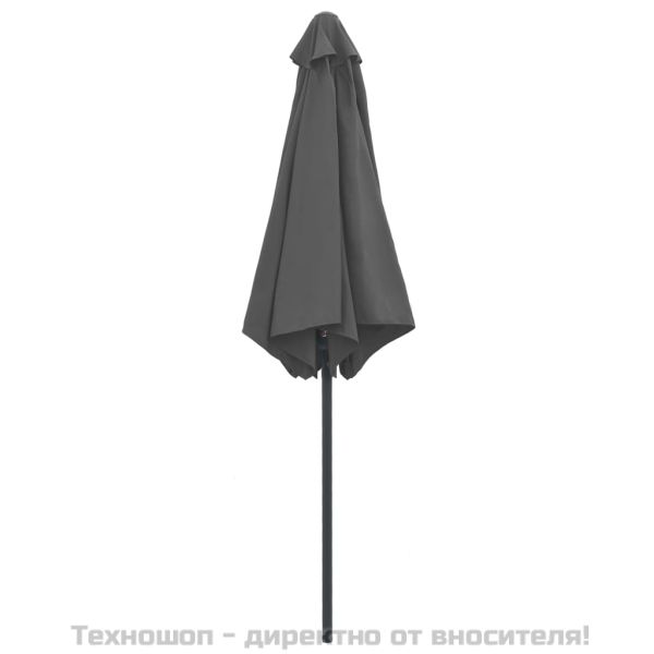 Градински чадър с алуминиев прът, 270x246 см, антрацит
