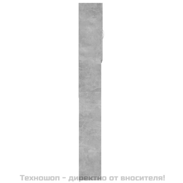 Шкаф за пералня, бетонно сив, 64x25,5x190 см