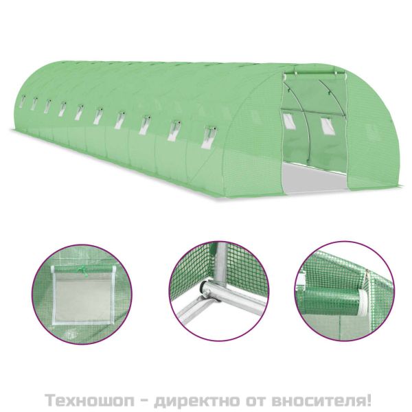 Оранжерия 45 м² 15x3x2 м