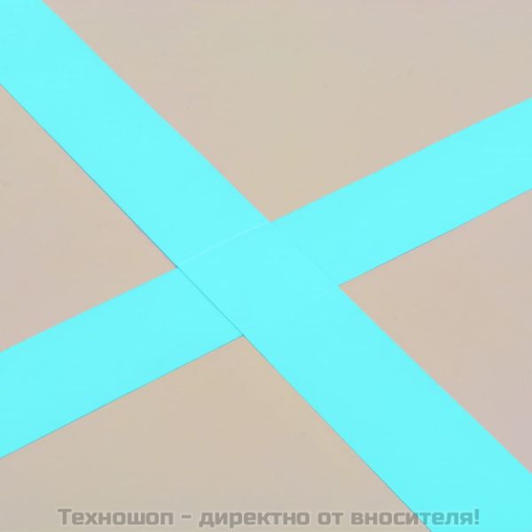 Надуваем дюшек за гимнастика с помпа, 700x100x10 см, PVC, зелен