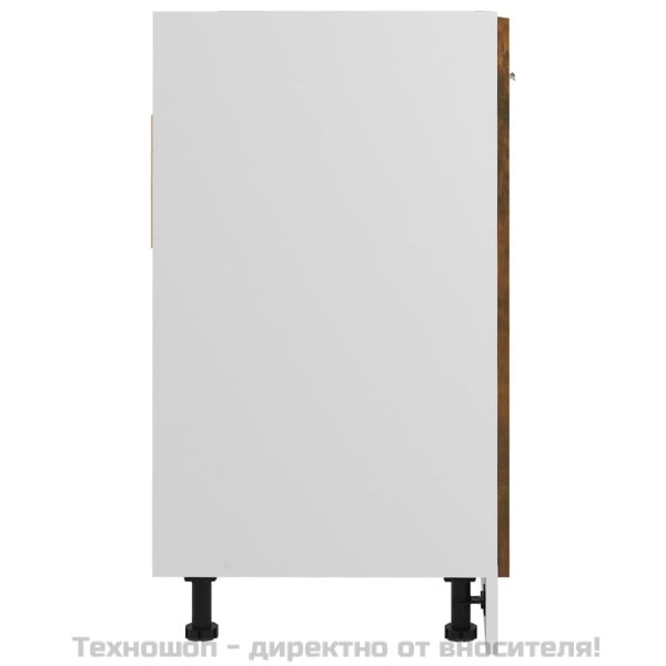 Долен шкаф за мивка "Lyon", опушен дъб, 80x46x81,5 см, инженерно дърво