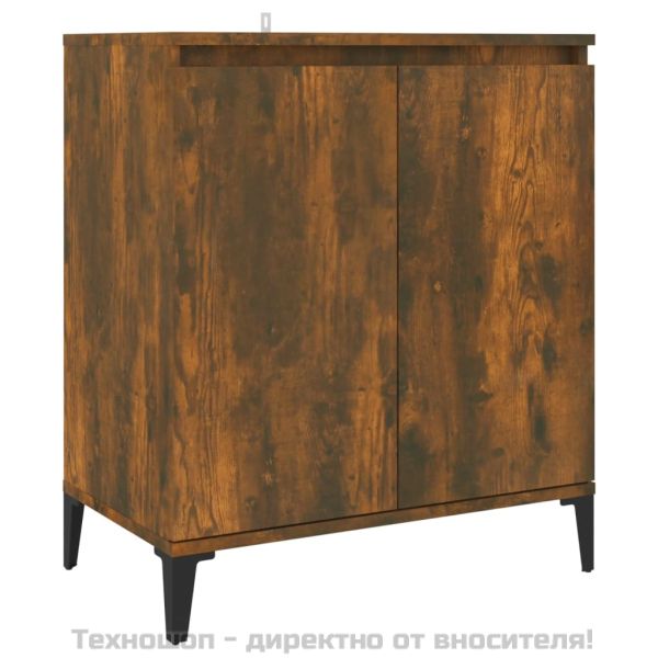Сайдборд, опушен дъб, 60x35x70 см, инженерно дърво