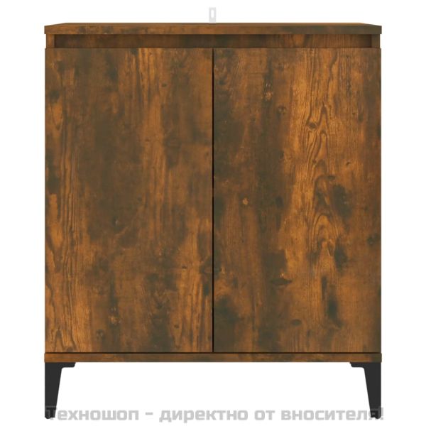 Сайдборд, опушен дъб, 60x35x70 см, инженерно дърво