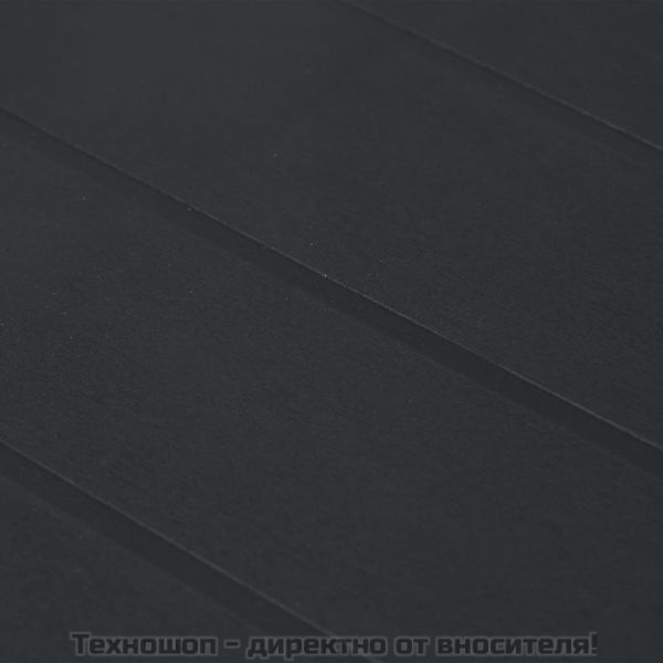 Градинска маса, 150x90x72 см, пластмаса, ратанов вид, антрацит